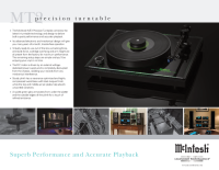 McIntosh MT2 - Brochure 